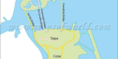 ম্যাকাও উপদ্বীপে মানচিত্র