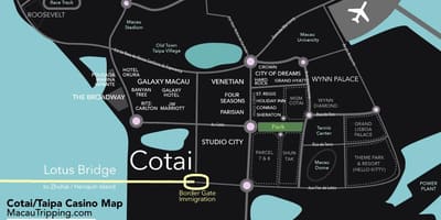 মানচিত্র এর cotai, ম্যাকাও